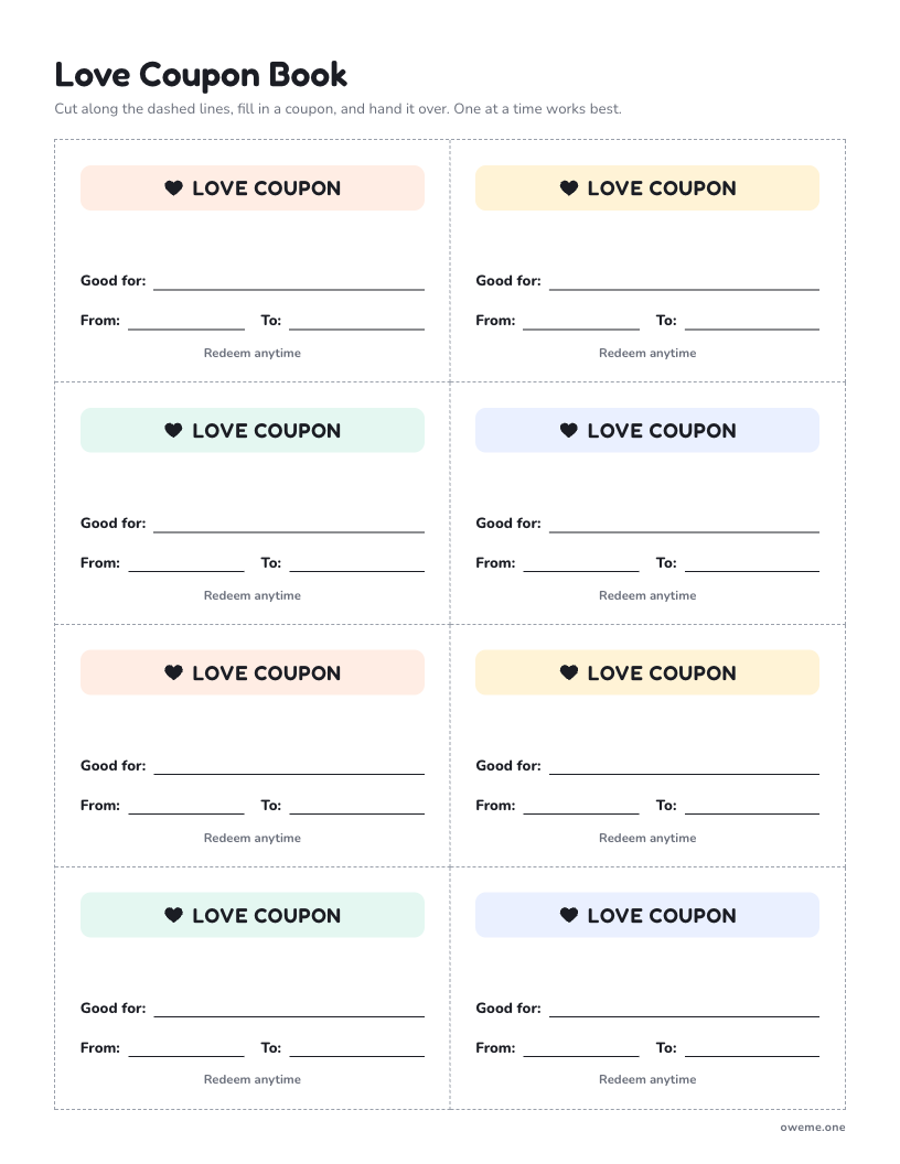 Preview of the printable sheet