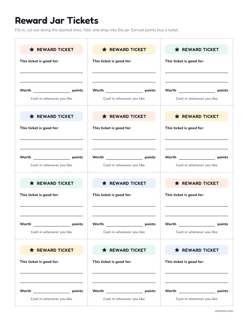Preview of the printable sheet